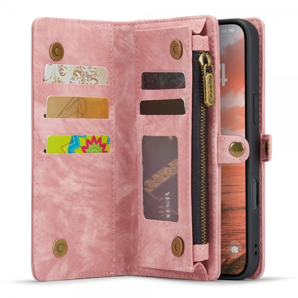 CaseMe iPhone 16 Etui 008 Series Avtakbart Deksel Rosa