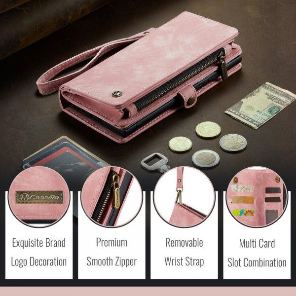 CaseMe iPhone 16 Etui 008 Series Avtakbart Deksel Rosa