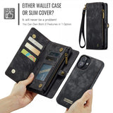 CaseMe iPhone 16 Etui 008 Series Avtakbart Deksel Svart