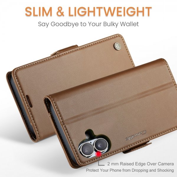 CaseMe iPhone 16 Etui 023 Series Brun