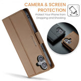 CaseMe iPhone 16 Etui 023 Series Brun