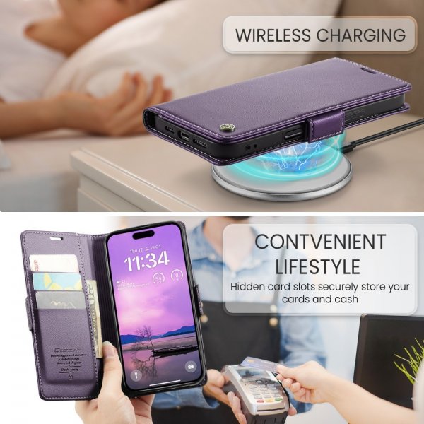 CaseMe iPhone 16 Etui 023 Series Lilla