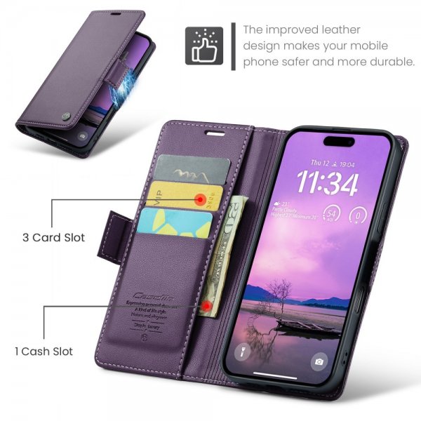 CaseMe iPhone 16 Etui 023 Series Lilla