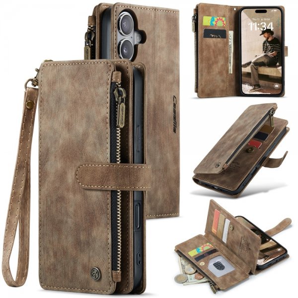 CaseMe iPhone 16 Etui C30 Series Brun