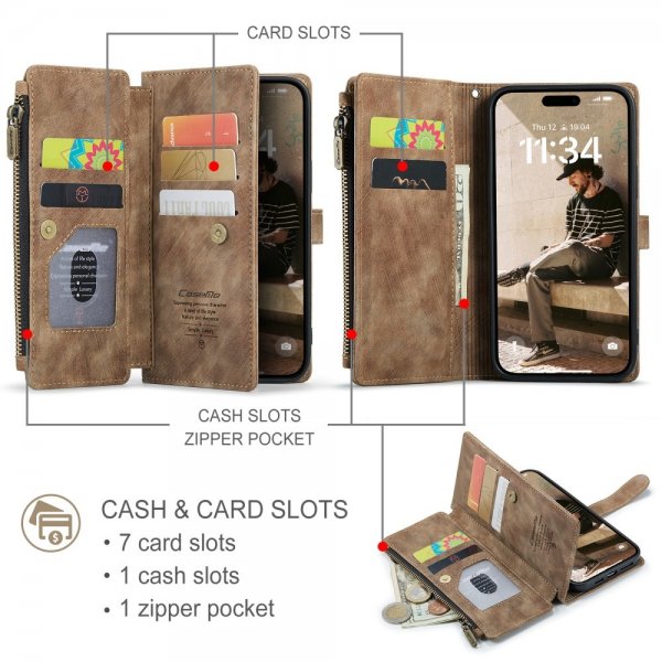 CaseMe iPhone 16 Etui C30 Series Brun
