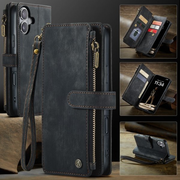 CaseMe iPhone 16 Etui C30 Series Svart