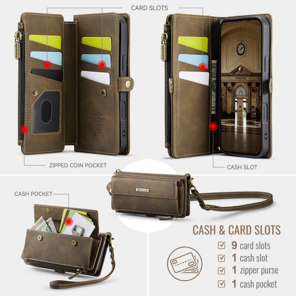 CaseMe iPhone 16 Etui C39 Series Brun