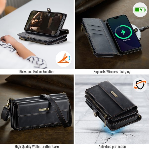 CaseMe iPhone 16 Etui C39 Series Svart