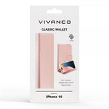 Vivanco iPhone 16 Etui Classic Wallet Rosegull