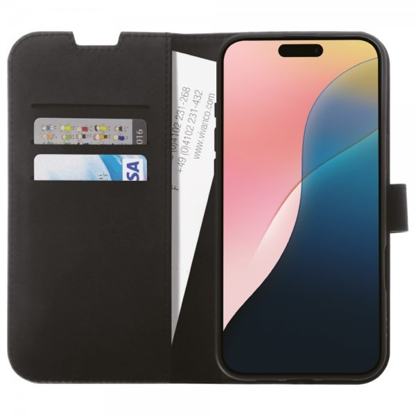 Vivanco iPhone 16 Etui Classic Wallet Svart