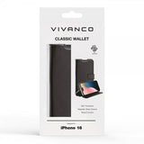 Vivanco iPhone 16 Etui Classic Wallet Svart