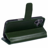 Nordic Covers iPhone 16 Etui Essential Leather Juniper Green