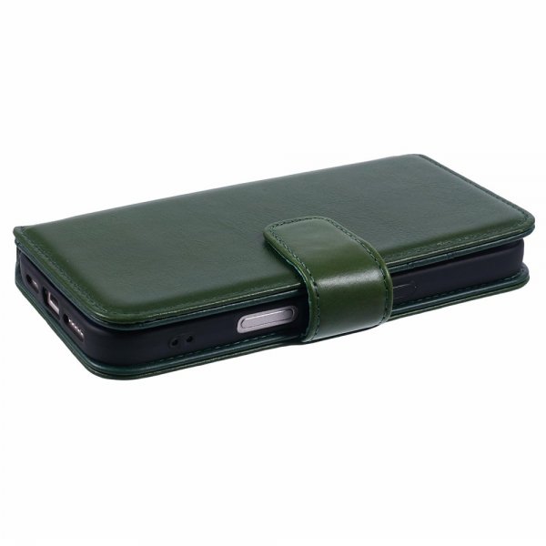 Nordic Covers iPhone 16 Etui Essential Leather Juniper Green