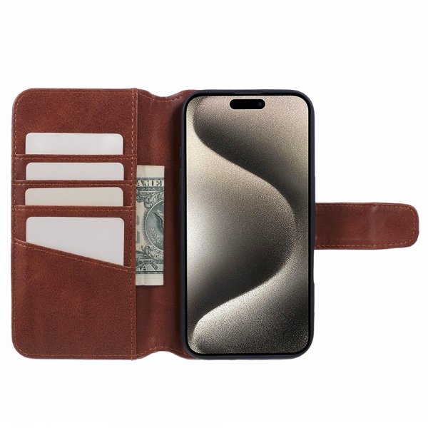 Nordic Covers iPhone 16 Etui Essential Leather Maple Brown