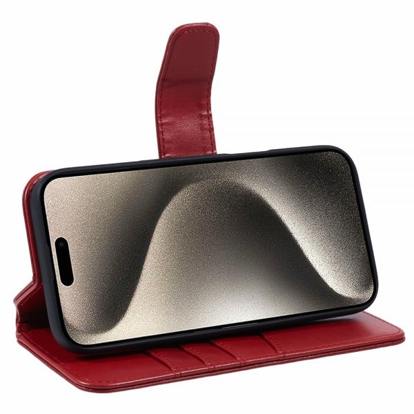 Nordic Covers iPhone 16 Etui Essential Leather Poppy Red