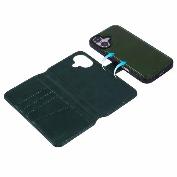 Nordic Covers iPhone 16 Etui MagLeather Juniper Green