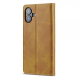 Lc.Imeeke iPhone 16 Etui med Kortlomme stativfunksjon Lysebrun