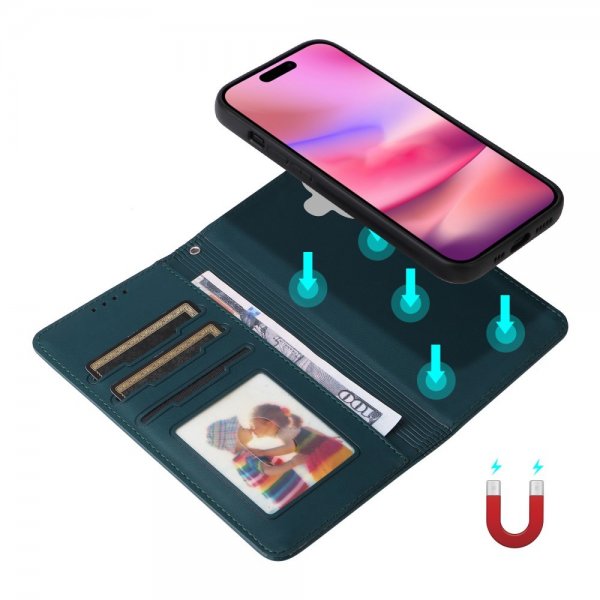 Betopnice iPhone 16 Etui Avtagbart Deksel 005 Blå