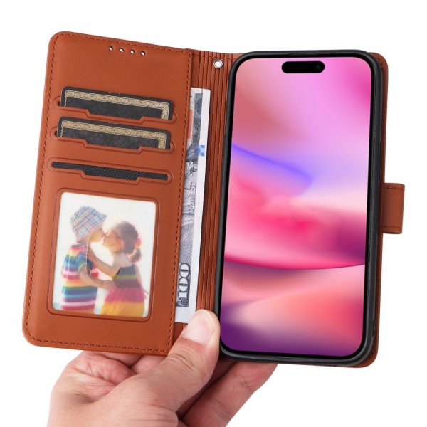 Betopnice iPhone 16 Etui Avtagbart Deksel 005 Brun