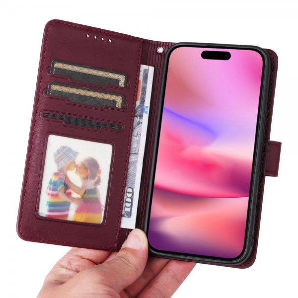 Betopnice iPhone 16 Etui Avtagbart Deksel 005 Rød