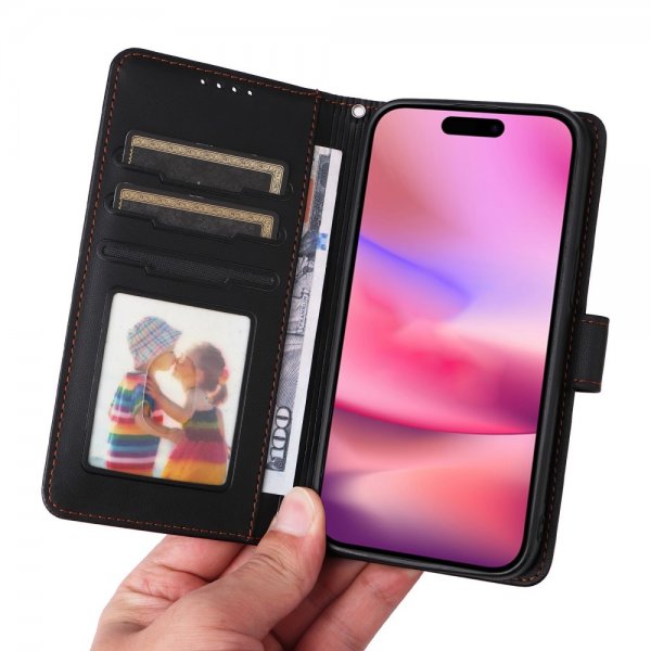 Betopnice iPhone 16 Etui Avtagbart Deksel 005 Svart