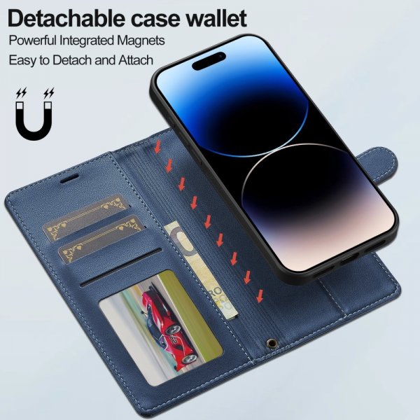 Lc.Imeeke iPhone 16 Etui Avtagbart Deksel L2 Series MagSafe Blå