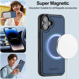 Lc.Imeeke iPhone 16 Etui Avtagbart Deksel L2 Series MagSafe Blå