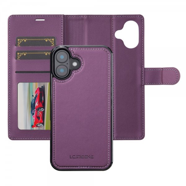 Lc.Imeeke iPhone 16 Etui Avtagbart Deksel L2 Series MagSafe Lilla