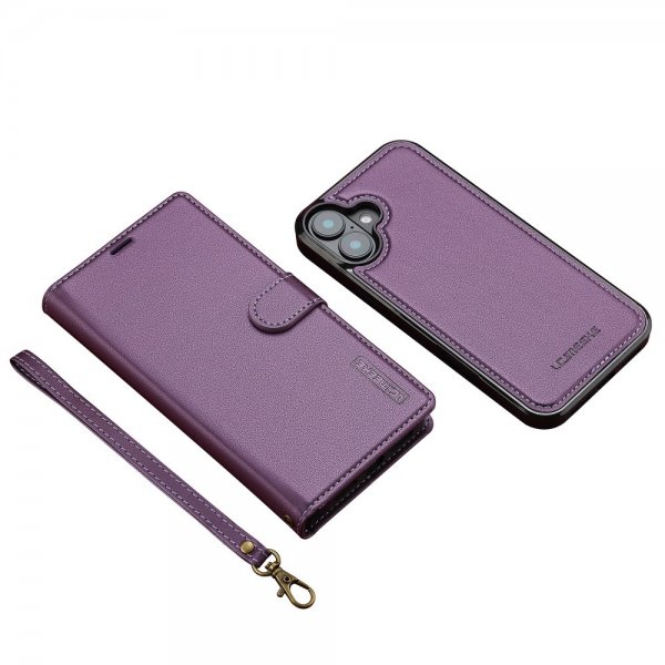 Lc.Imeeke iPhone 16 Etui Avtagbart Deksel L2 Series MagSafe Lilla