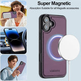 Lc.Imeeke iPhone 16 Etui Avtagbart Deksel L2 Series MagSafe Lilla