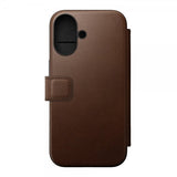 Nomad iPhone 16 Etui Modern Leather Folio Brun
