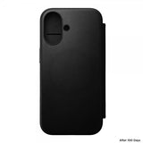Nomad iPhone 16 Etui Modern Leather Folio Svart