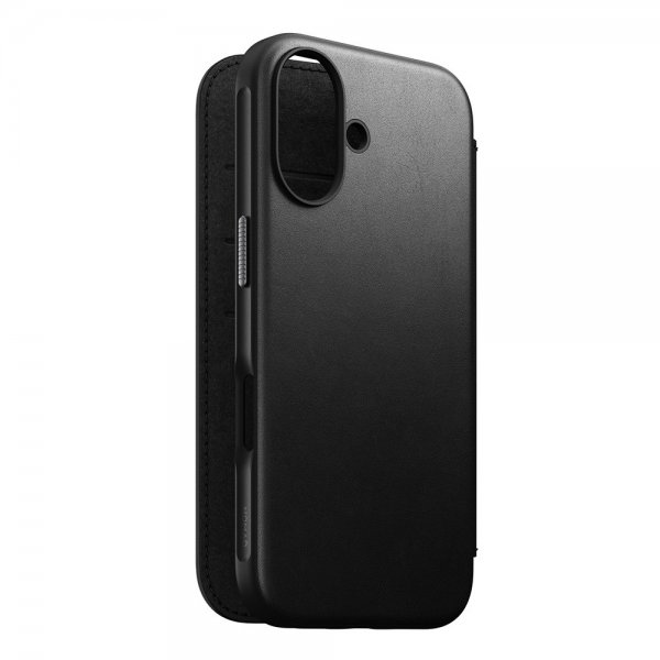Nomad iPhone 16 Etui Modern Leather Folio Svart