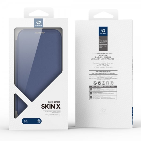 Dux Ducis iPhone 16 Etui Skin X Pro Series Kickstand MagSafe Blå