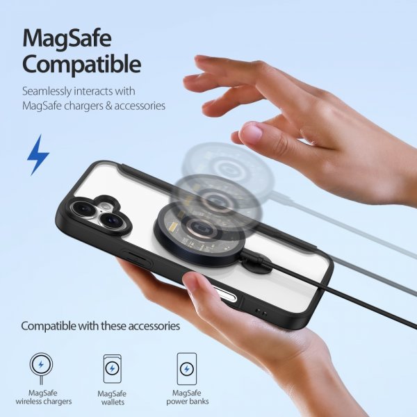 Dux Ducis iPhone 16 Etui Skin X Pro Series Kickstand MagSafe Svart