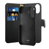 Puro iPhone 16 Etui Wallet Detachable 2 in 1 Svart