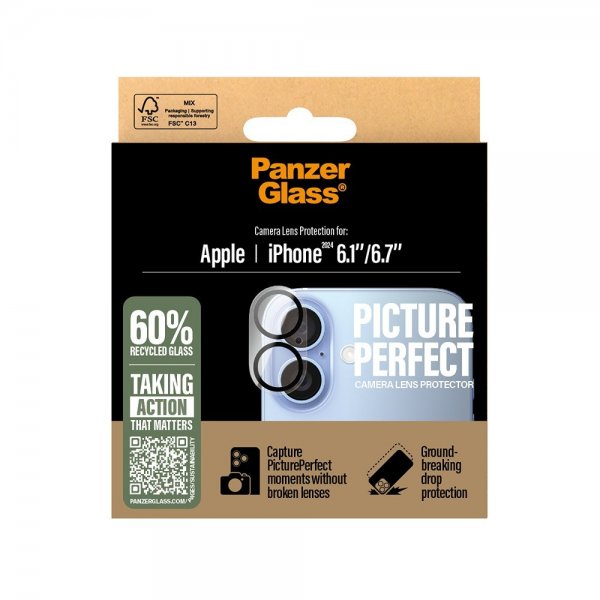 PanzerGlass iPhone 16/iPhone 16 Plus Kamerabeskytter PicturePerfect