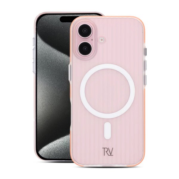 Rvelon iPhone 16 Deksel Korrugerte MagSafe Oransje