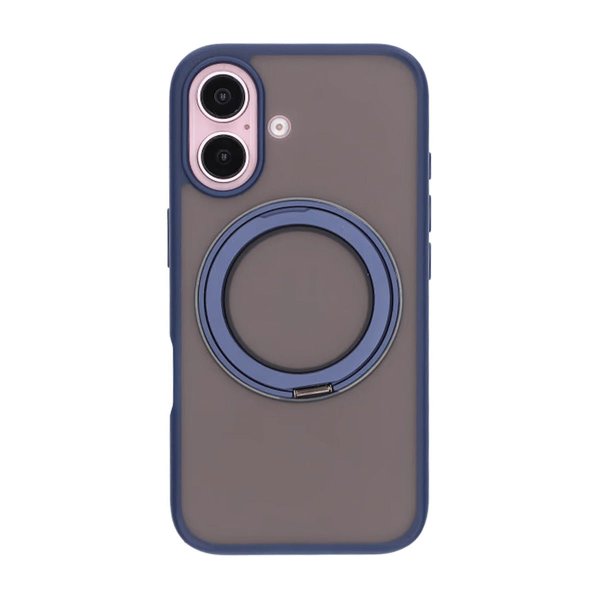 iPhone 16 Deksel Roterbart Stativ Blå