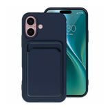 iPhone 16 Deksel Kortholder Blå