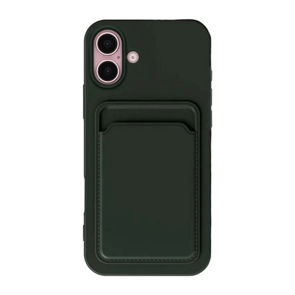 iPhone 16 Deksel Kortholder Grønn