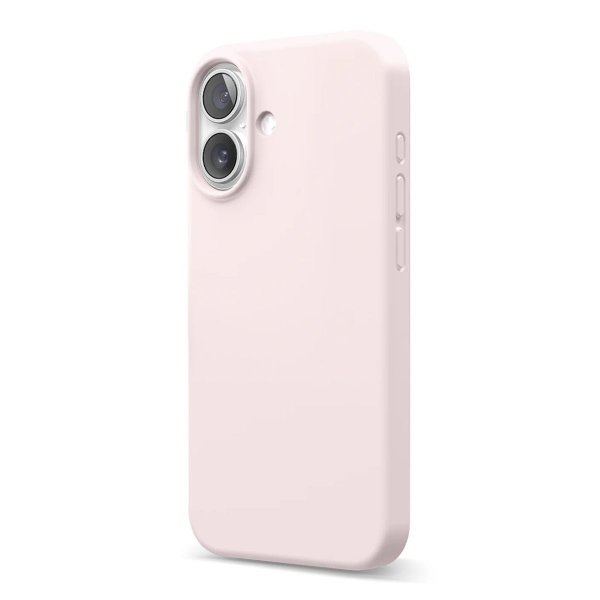 Rvelon iPhone 16 Deksel Silikon Rosa