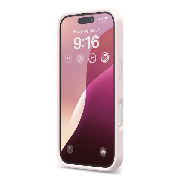 Rvelon iPhone 16 Deksel Silikon Rosa
