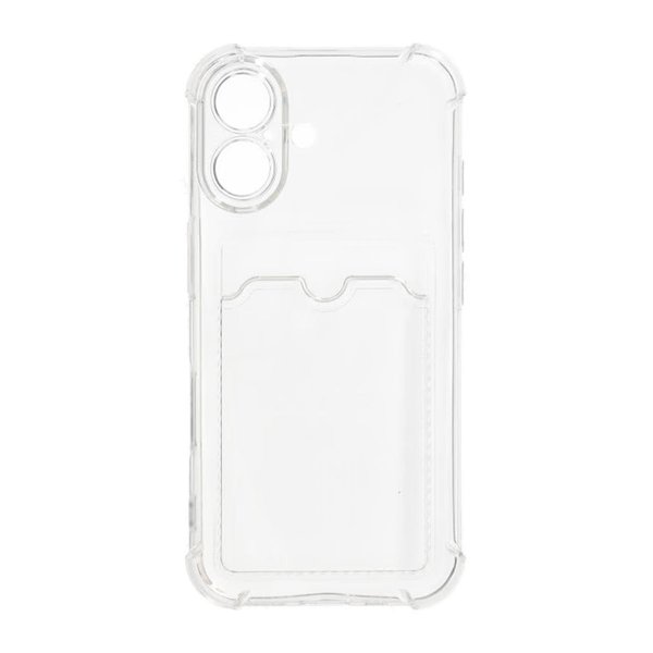 iPhone 16 Deksel Kortholder Støtsikker Transparent