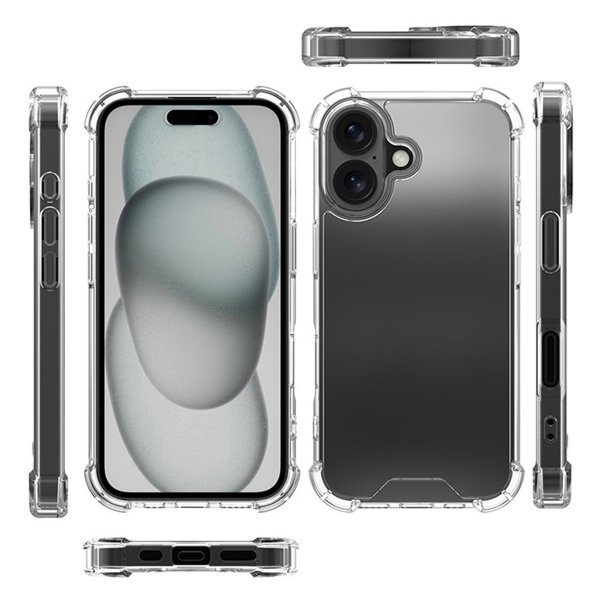 iPhone 16 Deksel Støtsikker Transparent