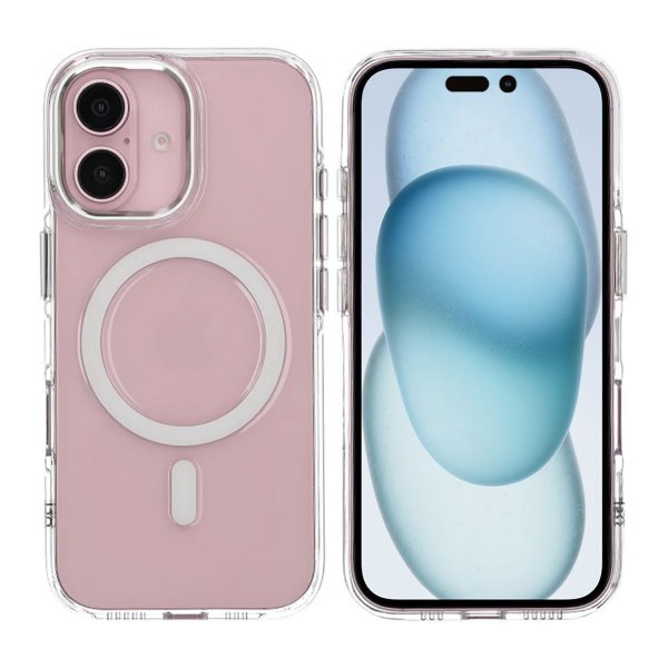 Rvelon iPhone 16 Deksel Kamerastøtfanger MagSafe Transparent