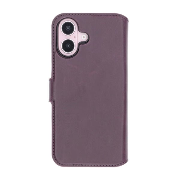 Rvelon iPhone 16 Etui Detachable Wallet Case Lilla