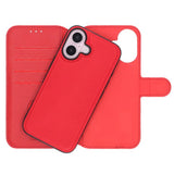Rvelon iPhone 16 Etui Detachable Wallet Case Rød