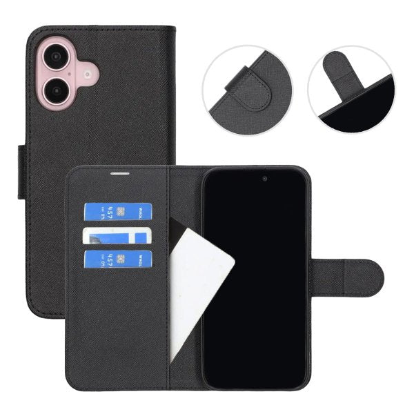 iPhone 16 Etui med Stativ Svart