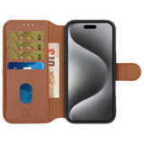 Rvelon iPhone 16 Etui 4 Kortlomme MagSafe Brun